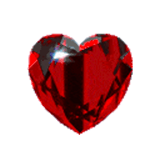 Gif animé coeur roufge diamant